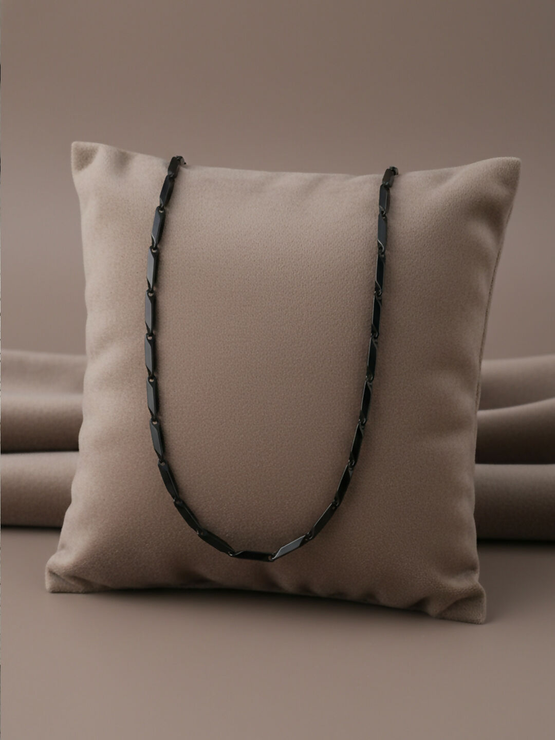 NVR Men's Black Toned Silver plated chain - Distacart