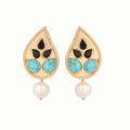 Nuyug 22K Gold Plated Black Paisley Earrings - Distacart