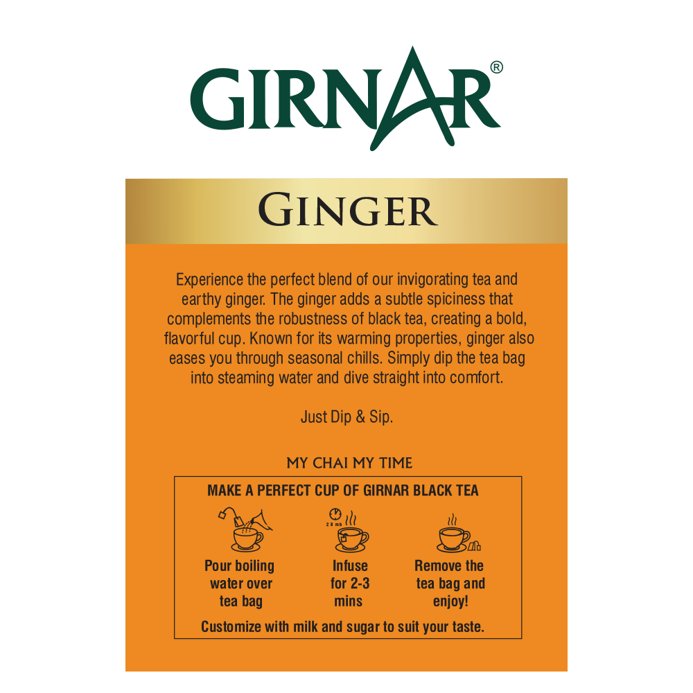 Girnar Black Tea Bags - Adrak - Distacart