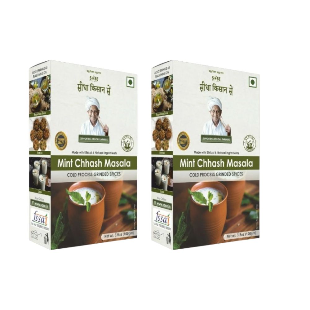 Gir Sidha Kisan Se Natural Mint Chhash Masala - Distacart