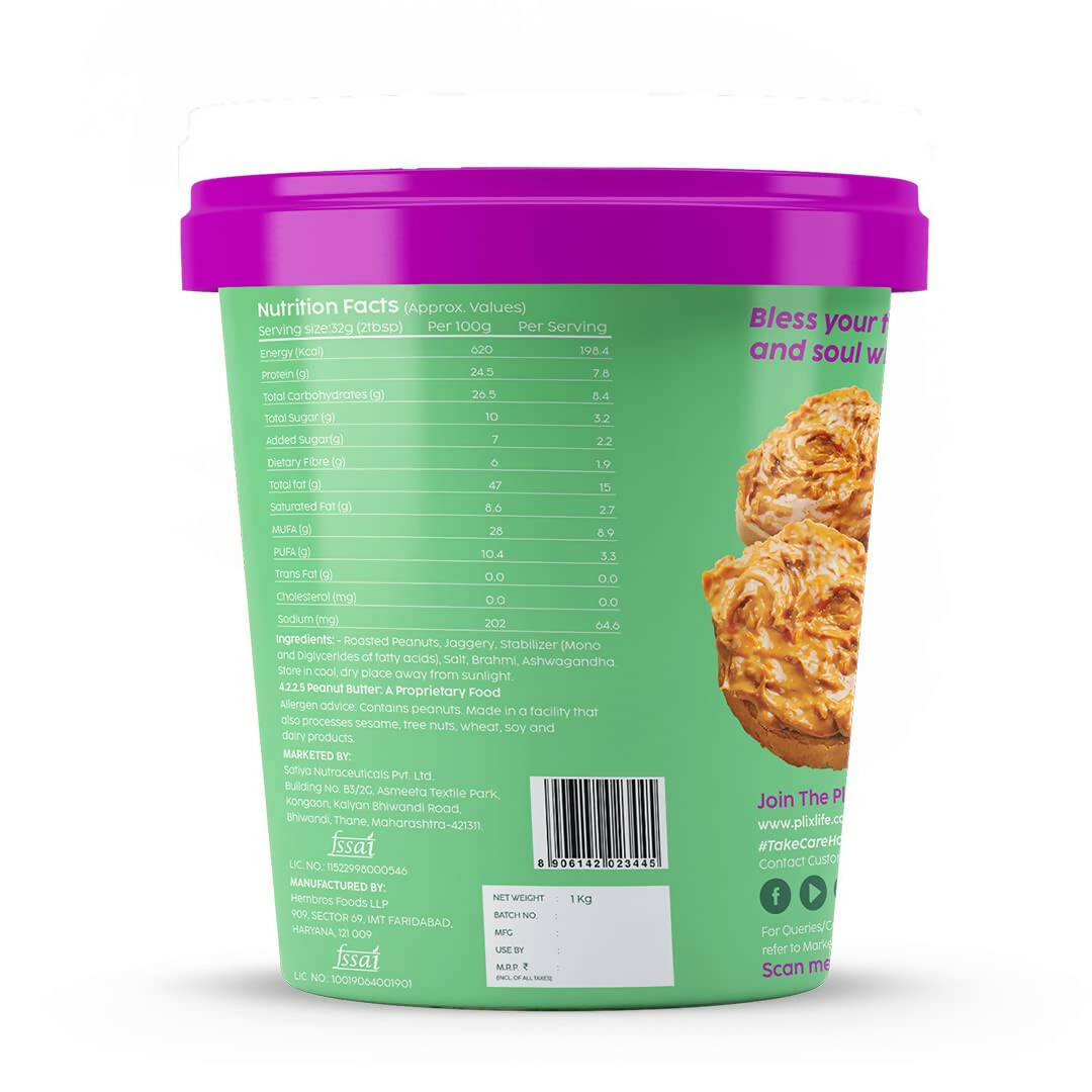 PLIX The Plant Fix Ashwagandha And Brahmi Peanut Butter
