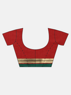 Saree Mall Red & Green Solid Saree - Distacart