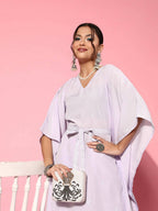 Ahalyaa Women Floral Poly Crepe Belted Detail Kurta Set - Distacart