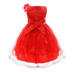 Asmaani Baby Girl's Black & Red Colour Satin A-Line Maxi Full Length Dress (AS-DRESS-22082)