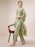 Embroidered Kurta With Pant And Dupatta Set, Multicolor - Hiral Fashion - Distacart