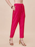 Pink Chanderi Embroidered Kurta With Pant & Dupatta Set., Multicolor - Hiral Fashion - Distacart