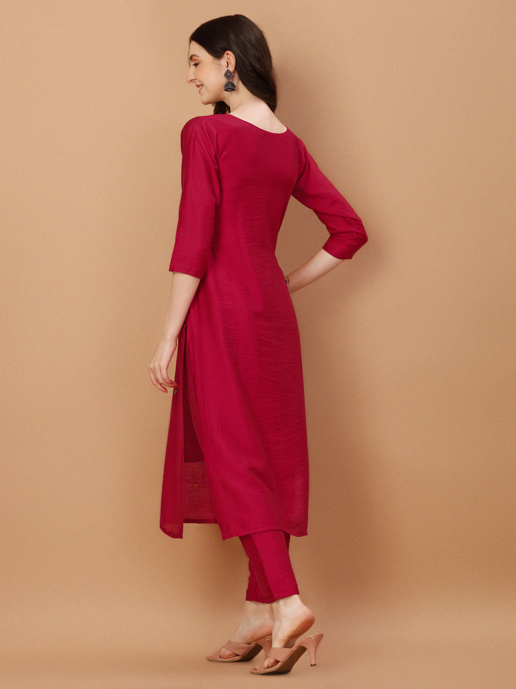 Embroidered Kurta With Pant And Embroidered Dupatta Set, Multicolor - Hiral Fashion - Distacart