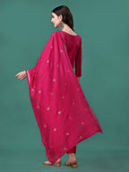 Hand Embroidered Kurta With Pant & Embroidered Dupatta, Multicolor - Hiral Fashion
