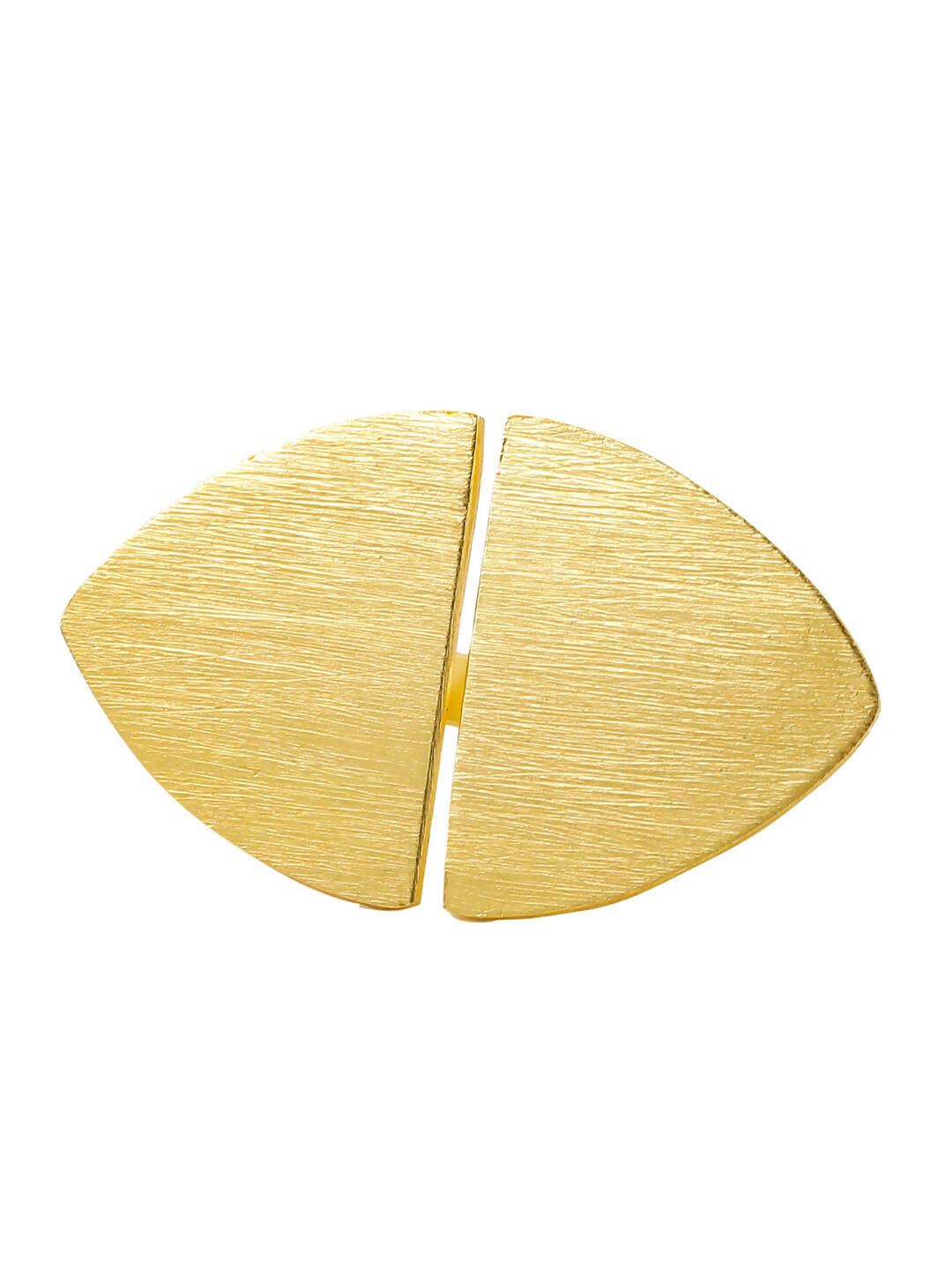 NVR Women's Western Gold-Polished Ajustable Finger Ring