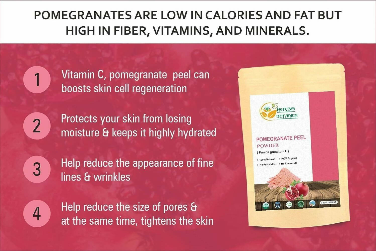 Herbs Botanica Pomegranate Peel Powder