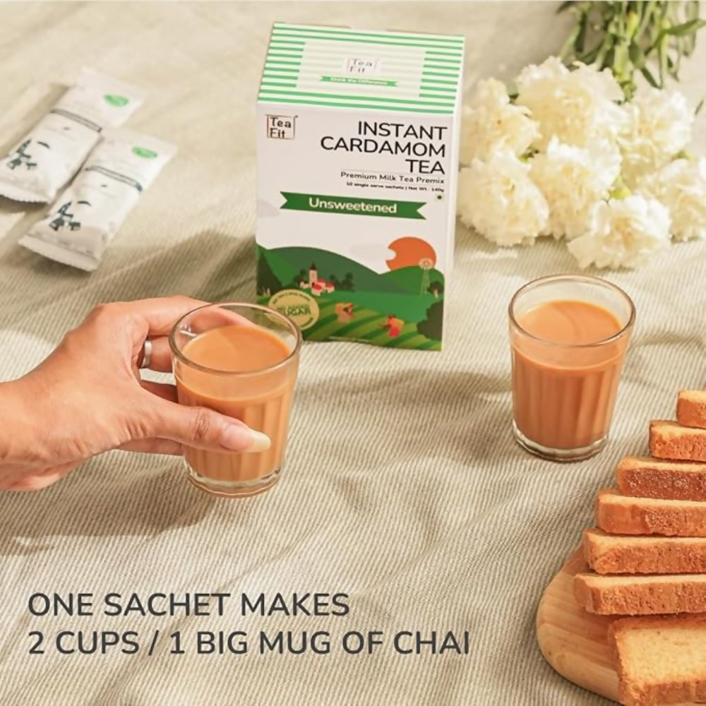 TeaFit Premium NO SUGAR Instant Cardamom Tea Premix - Distacart