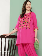 Ahalyaa Women's Traditional Wear Co-ods - Pink - Distacart