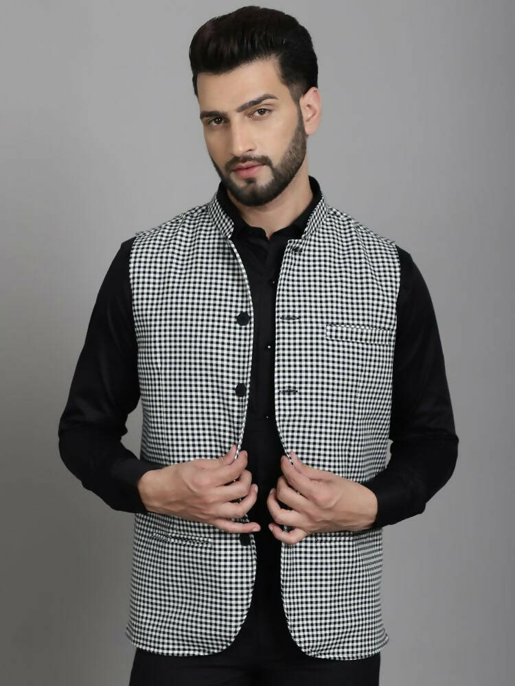 Even Apparels Nehru Jacket With Welt Pockets - Multi