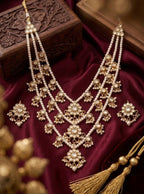 Jewel City Traditional Kundan & Pearl Layered Necklace Set - Handcrafted Ethnic Jewellery for Weddings - Distacart