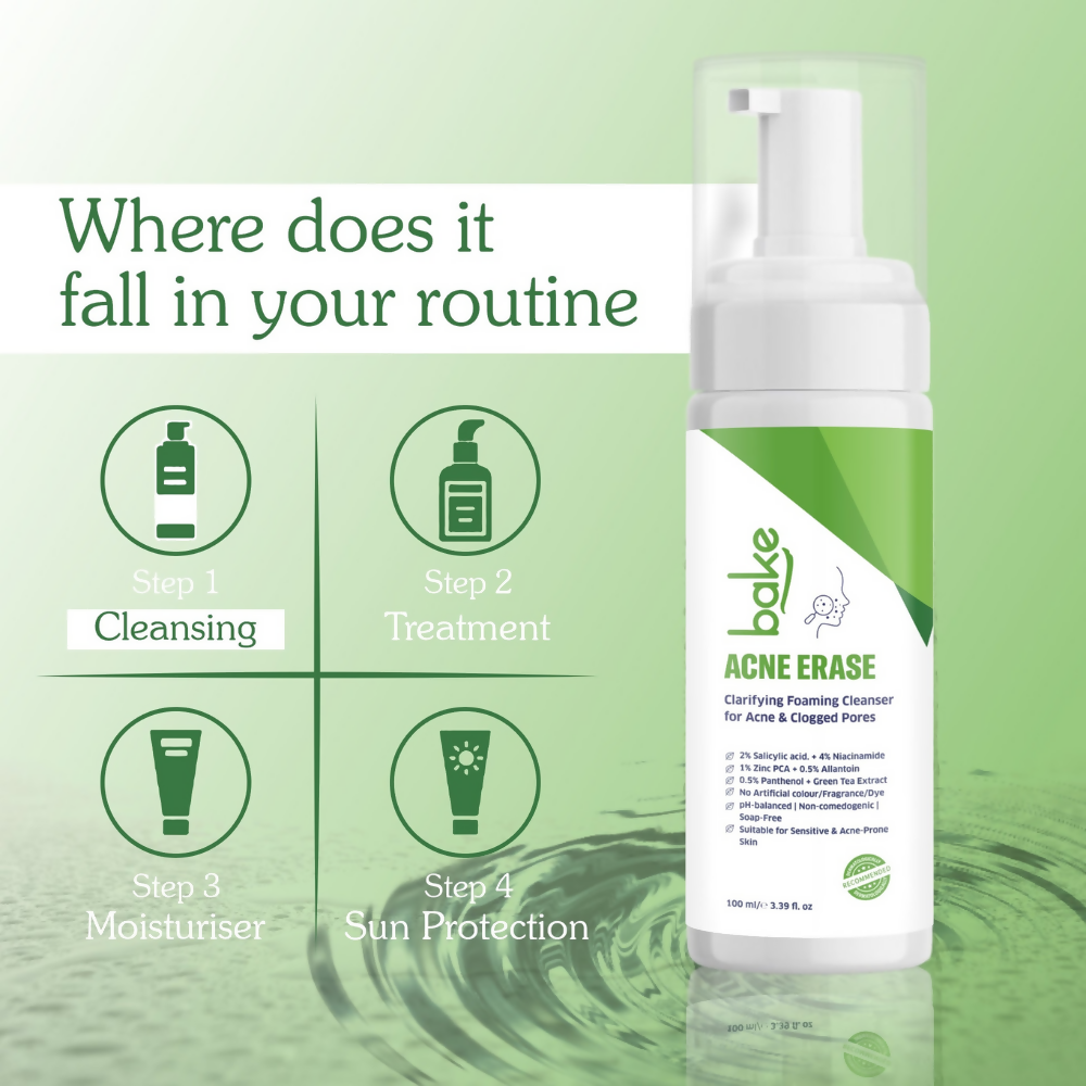 Bake Acne Erase Foaming Face Wash
