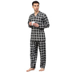 Jainish Men Black & White Checked Night suit ( GNS 001Blackxxx ) - Distacart
