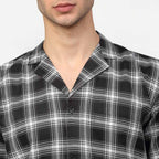 Jainish Men Black & White Checked Night suit ( GNS 001Blackxxx ) - Distacart