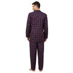 Jainish Men's Blue Checked Night Suits ( GNS 001Blue-Red ) - Distacart