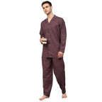 Jainish Men's Maroon Checked Night Suits ( GNS 001Maroon ) - Distacart