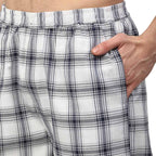 Jainish Men's White Checked Night Suits ( GNS 001White ) - Distacart
