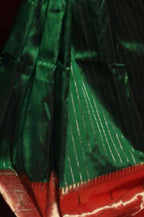 Very Much Indian Triple Muniya Border Paithani- Authentic Handloom Pure Silk With Parrots Pallu - Zari Stripes - Distacart
