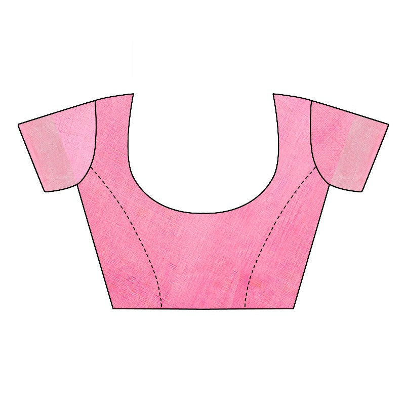 Vamika Pink Chanderi Designer Blouse (SERIN PINK)