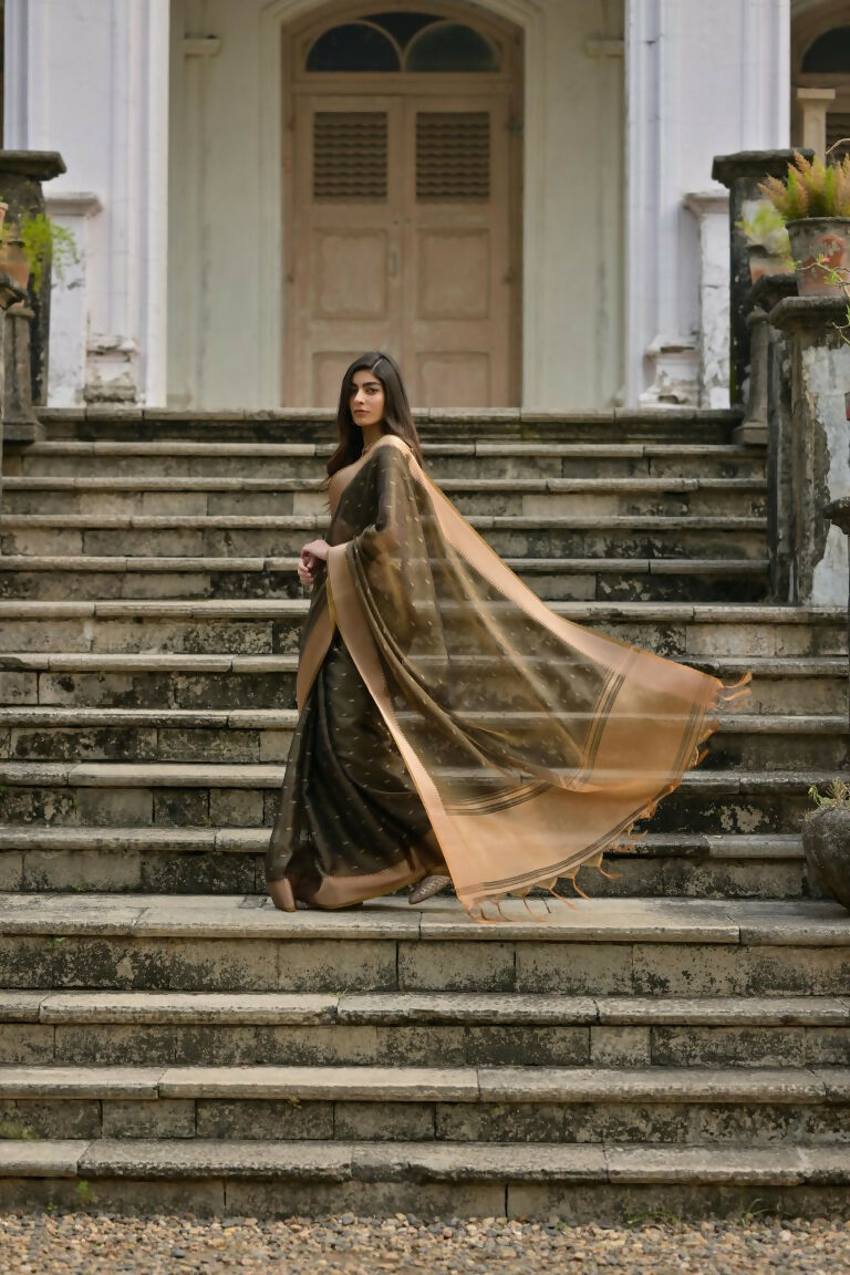 Coffee Kalyani Silk Woven Design Saree - Priyalaxmi