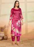 Prazu Fashion Pink Printed Cotton Reyon Kurta Pant Set - Distacart