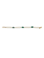 Gold-Plated White Green Pearl Beaded Anklets - Ruby Raang - Distacart