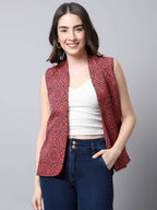 Even Apparels Navy 100% Viscose Rayon Open Front Gillet - Distacart