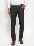 Jainish Men's Black Checked Formal Trousers ( GP 254Black ) - Distacart