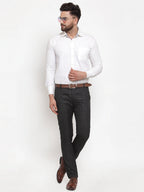 Jainish Men's Black Checked Formal Trousers ( GP 254Black ) - Distacart