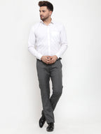 Jainish Men's Black Cotton Solid Formal Trousers ( FGP 256Charcoal ) - Distacart
