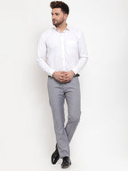 Jainish Men's Grey Cotton Solid Formal Trousers ( FGP 256Grey ) - Distacart