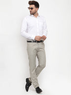Jainish Men's Grey Cotton Solid Formal Trousers ( FGP 256Light-Grey ) - Distacart