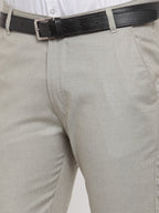 Jainish Men's Grey Cotton Solid Formal Trousers ( FGP 256Light-Grey ) - Distacart