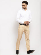 Jainish Men's Gold Cotton Polka Dots Formal Trousers ( GP 257Golden ) - Distacart