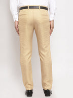Jainish Men's Gold Cotton Polka Dots Formal Trousers ( GP 257Golden ) - Distacart