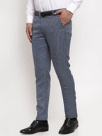 Jainish Men's Navy Cotton Polka Dots Formal Trousers ( GP 257Navy-Blue ) - Distacart