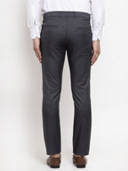 Jainish Men's Black Cotton Solid Formal Trousers ( FGP 258Charcoal ) - Distacart