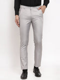 Jainish Men's Grey Cotton Solid Formal Trousers ( FGP 258Light-Grey ) - Distacart
