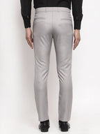 Jainish Men's Grey Cotton Solid Formal Trousers ( FGP 258Light-Grey ) - Distacart