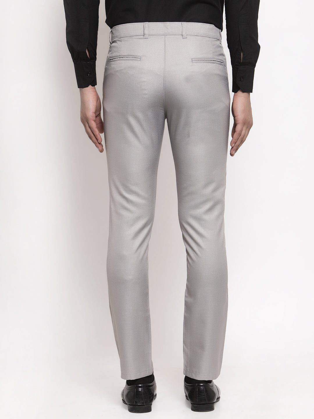 Jainish Men's Grey Cotton Solid Formal Trousers ( FGP 258Light-Grey ) - Distacart