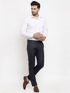 Jainish Men's Black Cotton Checked Formal Trousers ( GP 259Black ) - Distacart