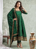 Yash Enterprise Green Silk Embroidery Party Wear Suit Set - Distacart