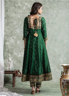 Yash Enterprise Green Silk Embroidery Party Wear Suit Set - Distacart