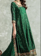 Yash Enterprise Green Silk Embroidery Party Wear Suit Set - Distacart