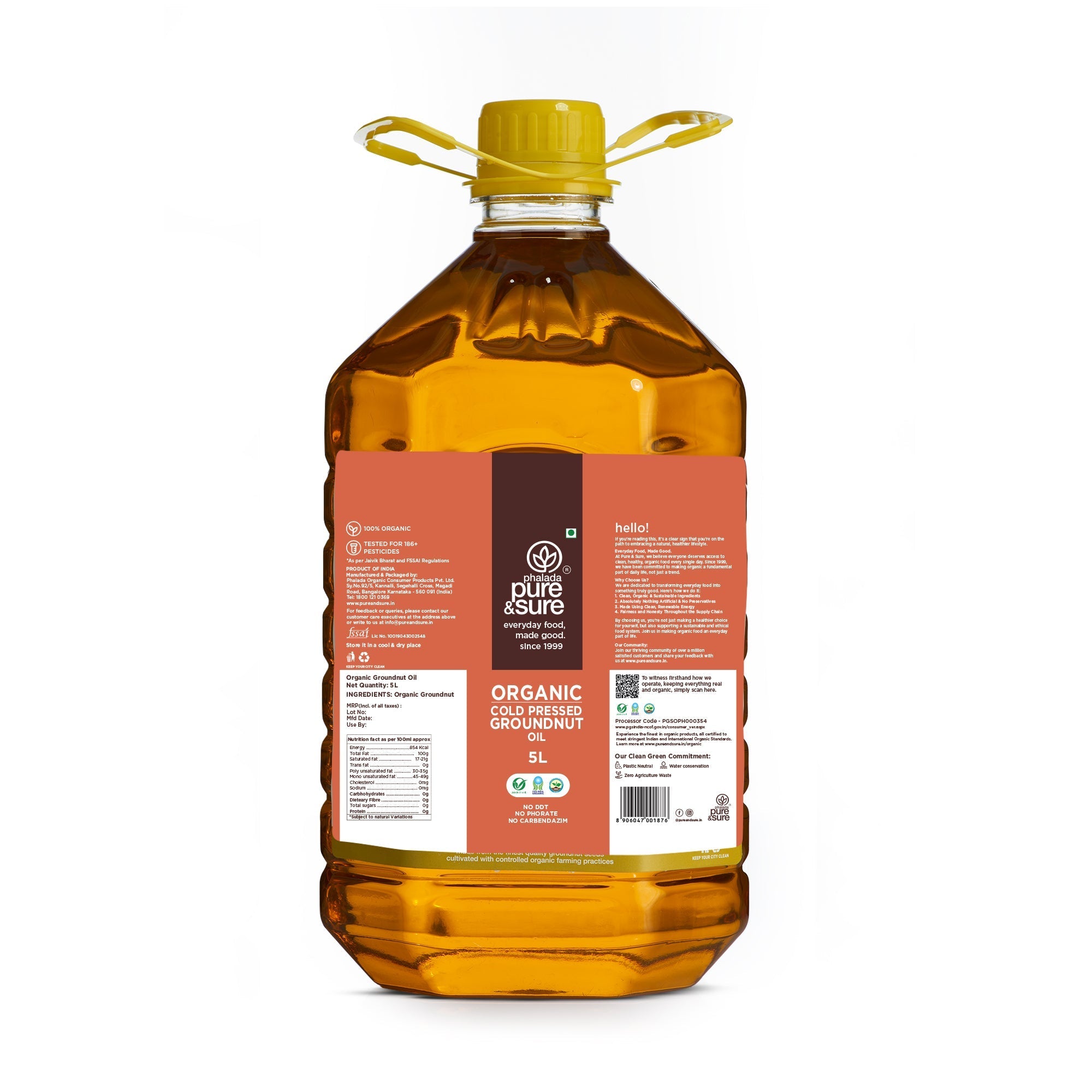 Pure & Sure Organic Groundnut Oil - Distacart