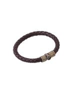NVR Men's Brown Leather Bracelet - Distacart