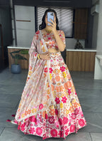 Lehenga Mart Exclusive Printed lehenga Choli for Wedding Wear - White